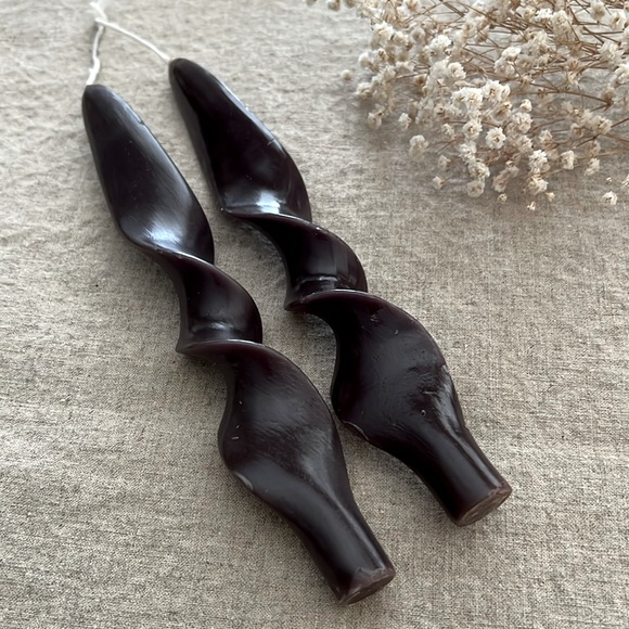 🍂🍄‍🟫Twisted Taper Candles - Picture 3 of 6